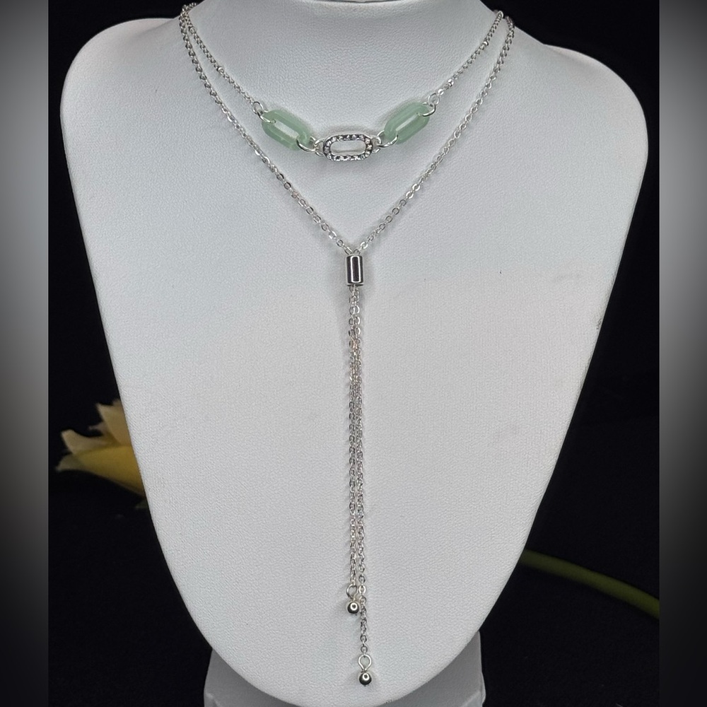 LC Lauren Conrad Silver Tone 16 inch Multi Chain Necklace